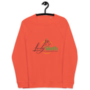 Lively Sloth unisex organic raglan sweatshirt