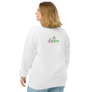 Lively Sloth unisex organic raglan sweatshirt