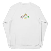 Lively Sloth unisex organic raglan sweatshirt