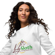 Lively Sloth unisex organic raglan sweatshirt